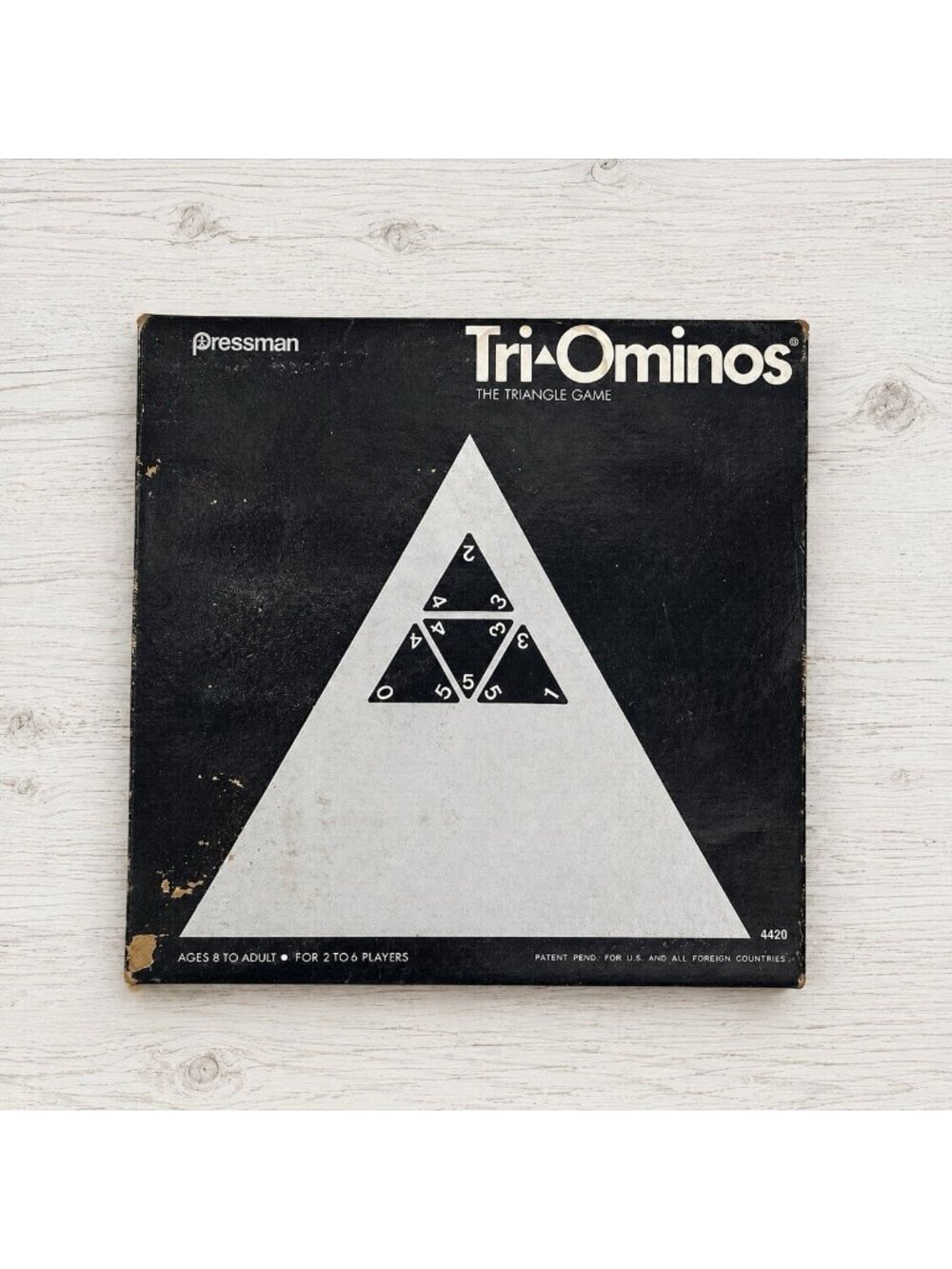 Vintage Pressman Tri-Ominos Triangle Game No. 4420 Complete 2-6 Players USA